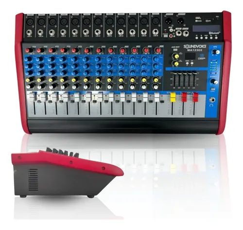 アンプ masa0111 Mesa de Som Amplificada Soundvoice MA-1230X 12 Canais Bluetooth
