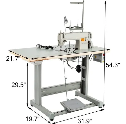 comprar Reta Industrial Direct Drive Yamata Maquina Costura Completa Cor Branco 220V