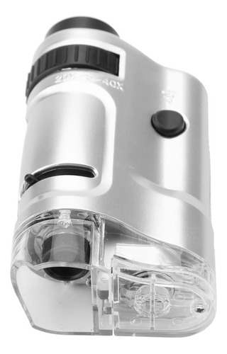 Microscopio Iluminado Con Zoom 20x-40x, Mini Bolsillo Con Il