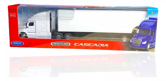 Tráiler Blanco T700 Contenedor Kenworth Escala 1:64