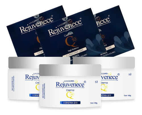 3 Rejuvenece Plus Crema Q10 Retinol Y Coenzima