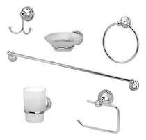 Comprar Kit Accesorios Para Baño Peirano Línea 8000 6 Piezas Cromo