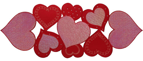 Owenie Camino De Mesa Del Día De San Valentín, Corazón Rojo 