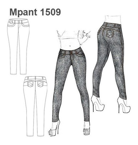 ( Moldes De Ropa)  Pantalon  Jeans Mujer 1509