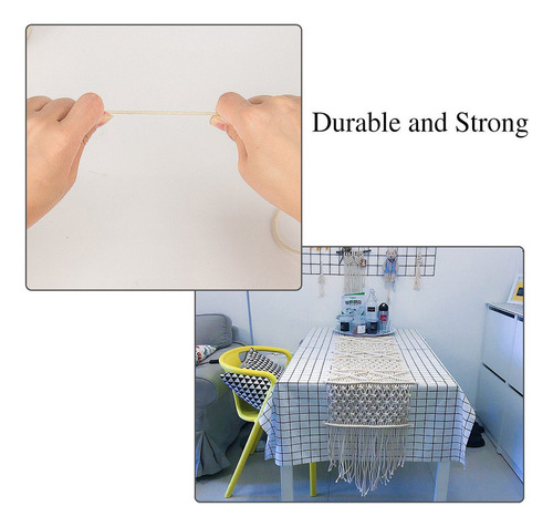 Cordón W De Algodón Macramé De 2 Mm X 200 M Para Colgar En L