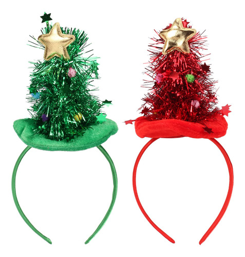 Twinfree 2 Diademas De Arbol De Navidad Con Estrella Brillan