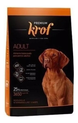 Krof Alimento Perro Adulto  X 15 ,25% Proteina.