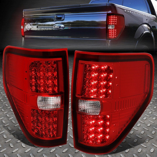 Luces Traseras Led 09-14 Ford F150 Red Housing Tail Light