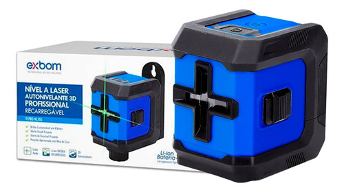 Nivel Laser 2 Linhas Autonivelante Recarregável Suporte Imã Exbom RJP6-360