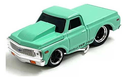 1972 Chevrolet C10 Cheyenne Pickup 1/64 Muscle Machines Color Verde Claro