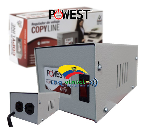 Regulador De Voltaje Powest 1200w 2000va 120v 2 Tomas Copiad