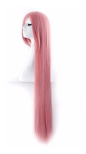 ¡ Peluca Lisa 100cm Palo Rosa Extralarga Kanekalon Cosplay !