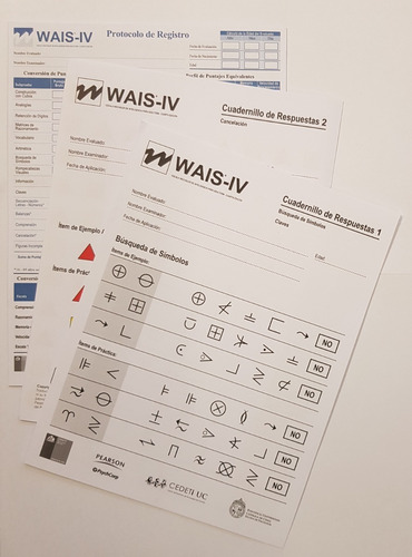 Wais-iv Protocolo De Registro + Cuadernillos Respuestas