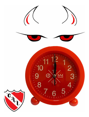 Reloj Despertador Racing Club Oficiales Para Regalar/se Y+++ Color Independiente