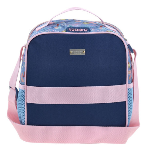 Kit Mochila Ruedas Kinder + Lonchera Chenson Ariel Agry 2025 Azul Claro Liso