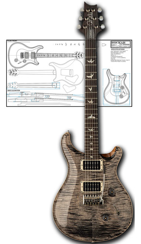 Plantilla Para Luthier Guitarra Prs Custom 24 En Mdf Beige
