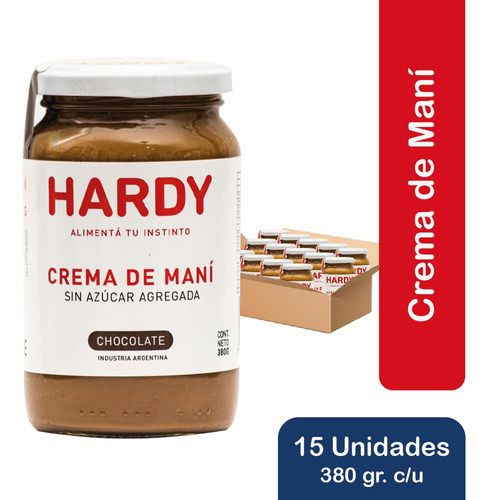 Combo Mayorista Hardy Crema De Mani Chocolate 15 Uni X380grs