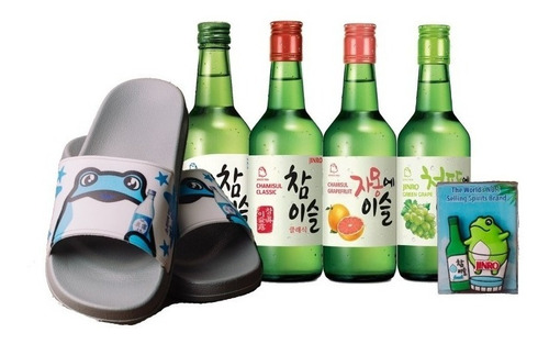 Soju Coreano Jinro 360 Ml 4 Sabores Obsequio Sandalias