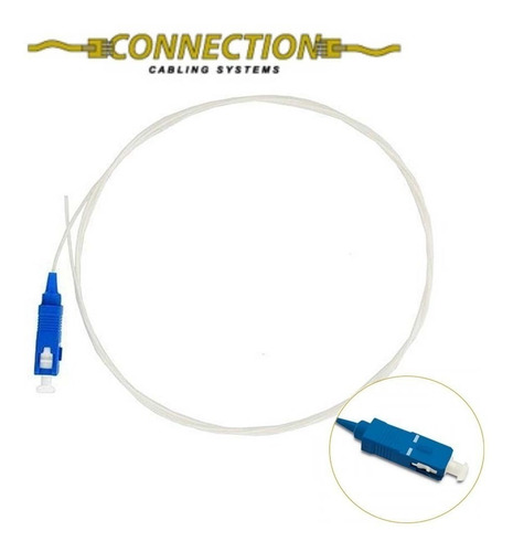 Imagen 1 de 3 de Cable Pigtail De Fibra Optica Sm Sc/upc 9/125um 1.5mts Blanc