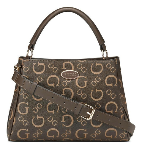Guess Satchel Hg929005 Sintético Chocolate Elegante