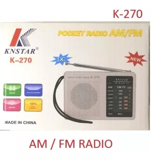 Radio De Bolsillo A Pilas Emergencia Am Fm K-270 Knstar