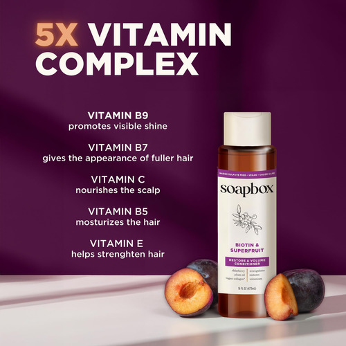 Conjunto De Shampoo E Condicionador De Biotina E Superfrutas