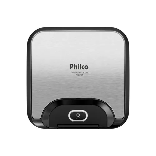 Sanduicheira E Grill Philco 2 Em 1 Inox 800w Pgr26a Preto 127v
