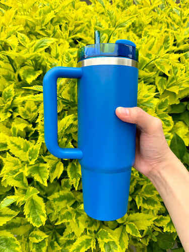 Vaso Stanley + Starbuck 30 Oz Termo Azul Acero Popote Origin Starbucks + Stanley Azul Acero Inoxidable Popote