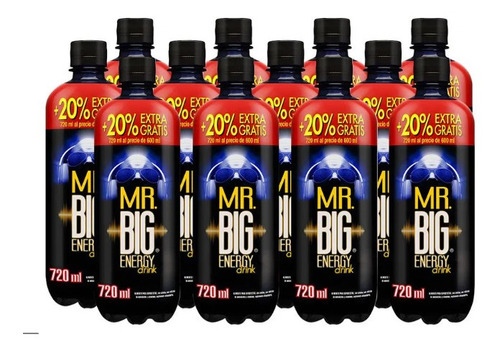 Imagen 2 de 2 de Bebida Energetica Drink Mr.big 720cc (3 Unidades)-super