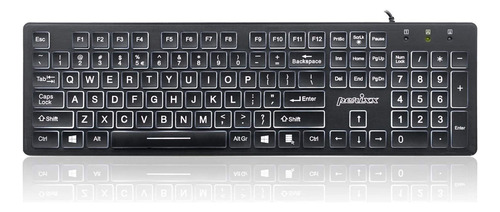 Perixx Periboard-317 - Teclado Usb Retroiluminado Gran Letr