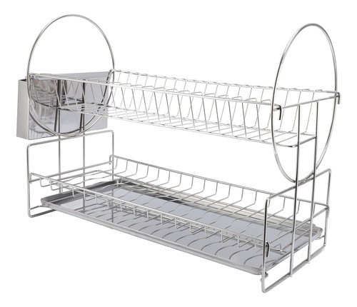 Estante Para Secar Platos De 2 Niveles, Grande