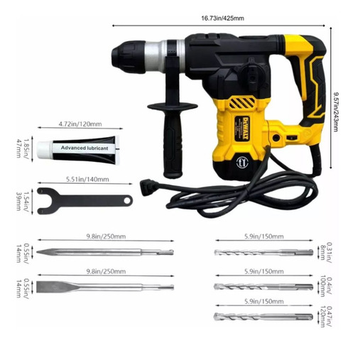 Rotomartillo Demoledor, 5.5j , 127v, 1500w De Potencia Dewalt-bp1500 60