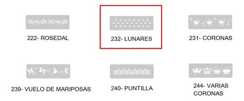 Stencil Eq Chico 4,5 X 24 - Modelos 222- 244