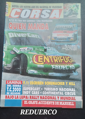 Revista Corsa 1392 Año 1993 Sierra Tc 2000 Bessone 6/4 (Usado)