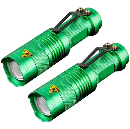 Lampara Táctica Led Contra El Agua, Mxlcg-002, 2 Pzs, Verde