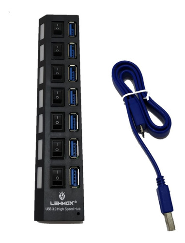 Hub Usb Extensor 7 Portas 3.0 Interruptor On/off