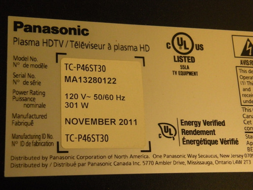 Imagen 1 de 5 de Tv Plasma 46 Pulgadas - No Prende