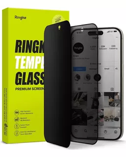 Mica Antiespía Ringke Para iPhone 15 Pro 6.1 Con Instalador