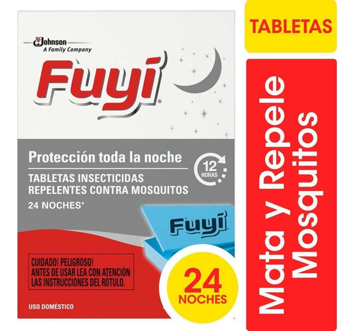 Tableta Insecticida Repelente Mata Mosquito Fuyi X24 Noches