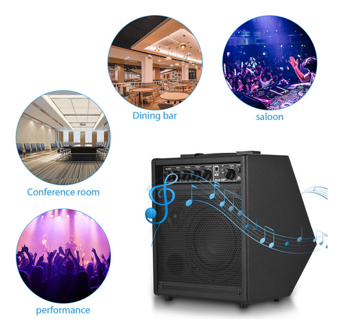 Amplificador De Guitarra Altavoz Electrónico De Batería Port
