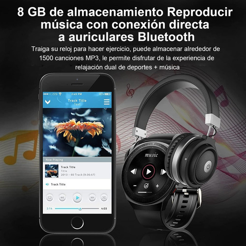 Imagen 6 de 10 de Reloj Inteligente Deportivo Bluetooth Con Llamada