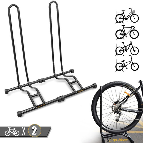 Imagen 1 de 9 de Estacionamiento Rack Parador Para 2 Bicicletas Universal