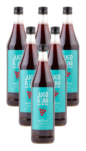 Jugo De Uva 100% Natural Los Medanos 950 Ml Caja * 6 Unid 