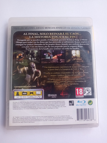 Jogo God Of War Ascension Ps3 Mídia Física (Usado)