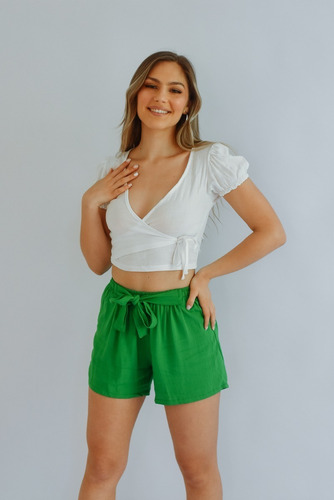 Short De Lino Corto Mujer Ideal Verano 