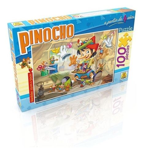 Puzzle Rompecabezas Pinocho 100 Piezas Cartón Implas Niños