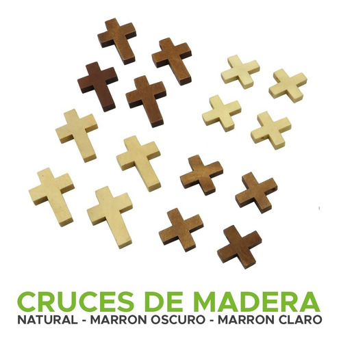 Imagen 3 de 5 de Cruces De Madera X 25 Unid Denario Souvenir Comunion