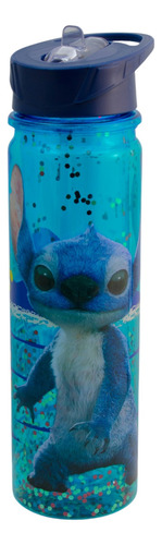 Botella Plástico Doble Pared Diamantina Stitch Live Action Color Lilo y Stitch Live Action