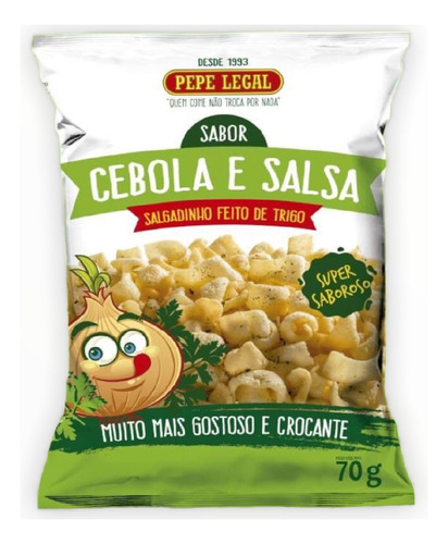 Salgadinho Torresminho Cebola E Salsa 100% Trigo Pepe Legal 