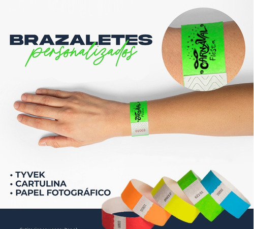 Brazaletes Tyvek Pack 50x4$